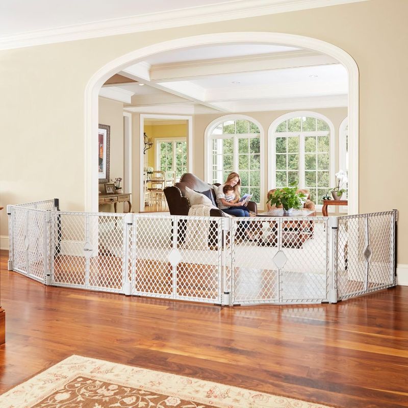 Photo 1 of 
Toddleroo by North States - Superyard Duo Extra Wide Baby Gate & Play Yard: 6 Panel Baby Playpen - Included Wall Mount Kit -