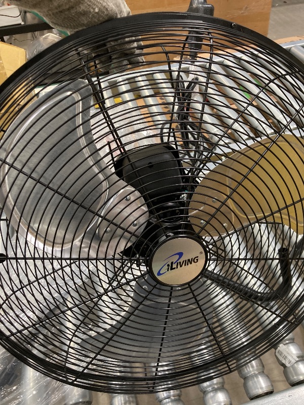 Photo 1 of ***(SELLING AS PARTS ONLY, IT DOESN'T TURN ON)***
iLIVING 20 Inch Heavy Duty Floor & Wall Mount Fan - 5500 CFM High Velocity, 160-Watt, 3-Speed, Industrial Cooling for Garage, Workshop, Office, Home - UL Listed, Black