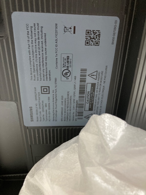 Photo 1 of ***PARTS ONLY***
Samsung 55-Inch Class QLED Q7F Series Samsung Vision AI Smart TV (2025 Model, 55Q7F) Quantum HDR, Object Tracking Sound Lite, Q4 AI Gen1 Processor, 4K upscaling, Gaming Hub, Alexa Built-in