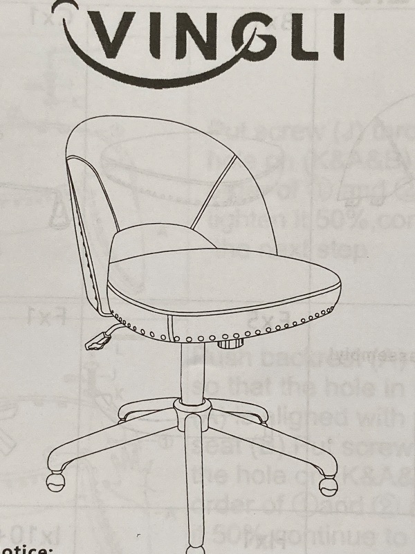 Photo 1 of **MISSING PARTS**VINGLI Velvet Desk Chair Vanity Chair with Gold Hardware Upholstered Adjustable   ***(ORIGINAL STOCK PHOTO NOT AVAILABLE)***SEE ALL PHOTOS