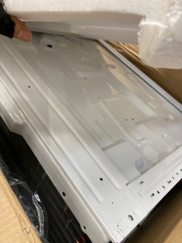 Photo 1 of **FRONT IS OFF/SHUTS OFF/HAS DENTS**LG LW1224RD 12,000 Window Air Conditioner, 115V, 550 Sq.Ft. (22' x 25' Room Size), Quiet Operation, Electronic Control with Remote, 3 Cooling & Fan Speeds, Auto Restart, 12000 BTU, White