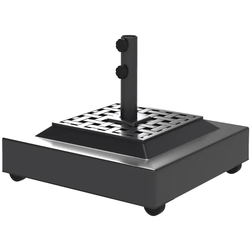 Photo 1 of ***The model may vary****
Square Resin Umbrella Base - 17.3"X 17.3" in Bronze Finish - By Trademark Innovations