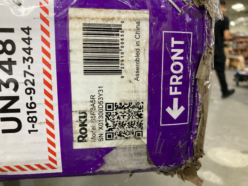 Photo 1 of **PARTS ONLY/CRACKED SCREEN**Roku Smart TV – 65-Inch Plus Series 4K QLED RokuTV with Roku Voice Remote Pro, Dolby Vision, Striking 4K Resolution, Automatic Brightness, & Seamless Streaming – Live Local News & Sports