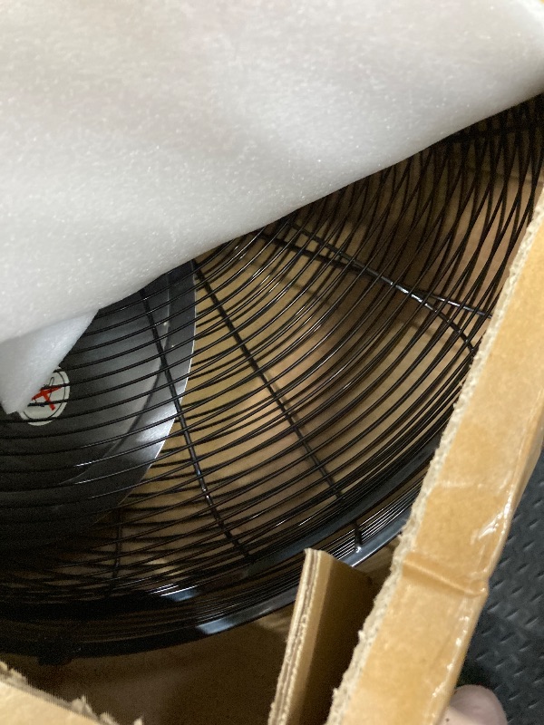 Photo 1 of 24” Wall Mount Fan 8000 CFM High Velocity Industrial Heavy Duty Fan with 3-Speed Oscillating Commercial Use for Warehouse, Garage, Factory, Black
