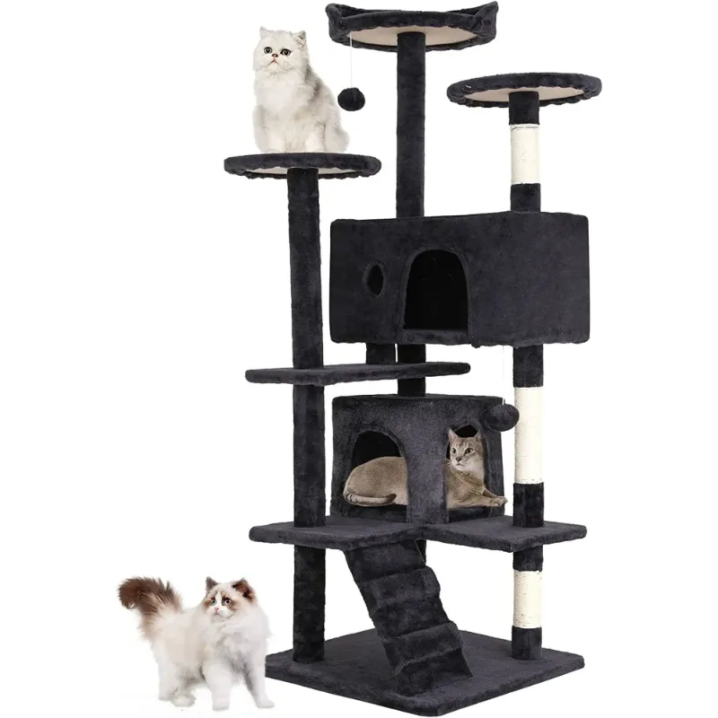 Photo 1 of ***PARTS ONLY***
BestPet 54in Cat Tree Tower, Scratch Posts, Condo, Toys, Dark Gray, Perfect for Active Cats
