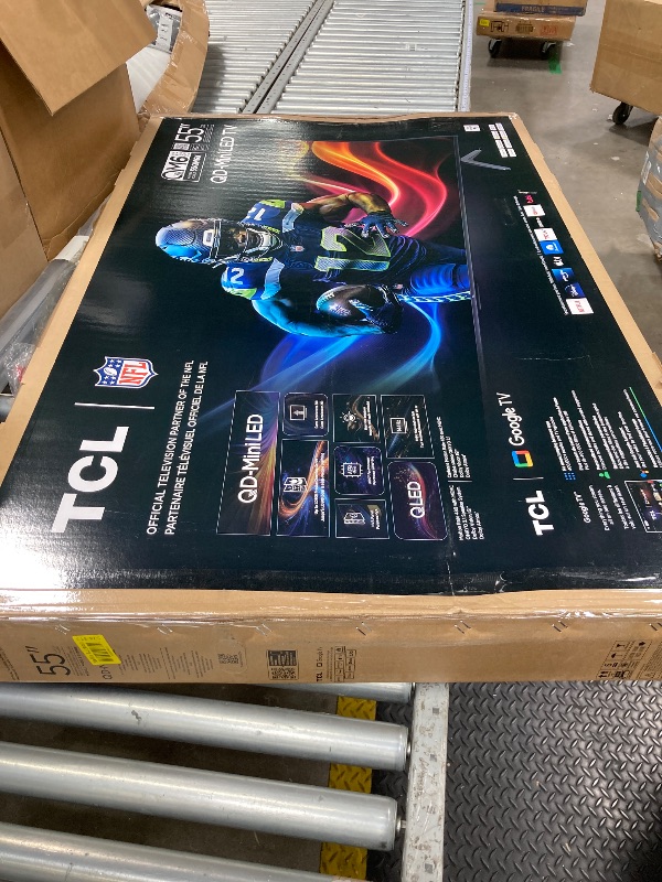 Photo 1 of **PARTS ONLY**TCL 55-Inch Class QM6K Series QD-Mini LED 4K UHD Google Smart TV Best Value Mini-LED TV - QLED, 144hz, 240hz Gaming Rate, High Contrast Screen, Onkyo Audio, Dolby Atmos (55QM6K, 2025 Model)