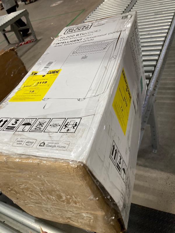 Photo 1 of **USED**BLACK+DECKER Smart Portable Air Conditioner, 14,000 BTU for Rooms up to 700 Sq. Ft., Smart Portable AC with Follow Me Remote and Window Kit, BPACT14WT, White