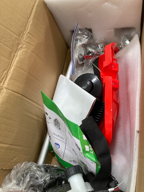 Photo 1 of PARTS ONLY
Homdox 58cc 2-Cycle Gas Weed Eater, 4 in 1 Gas Brush Cutter,Gas String Trimmer and Gas Weed Wacker Trimmer for Lawn and Garden Care Trimming, Red