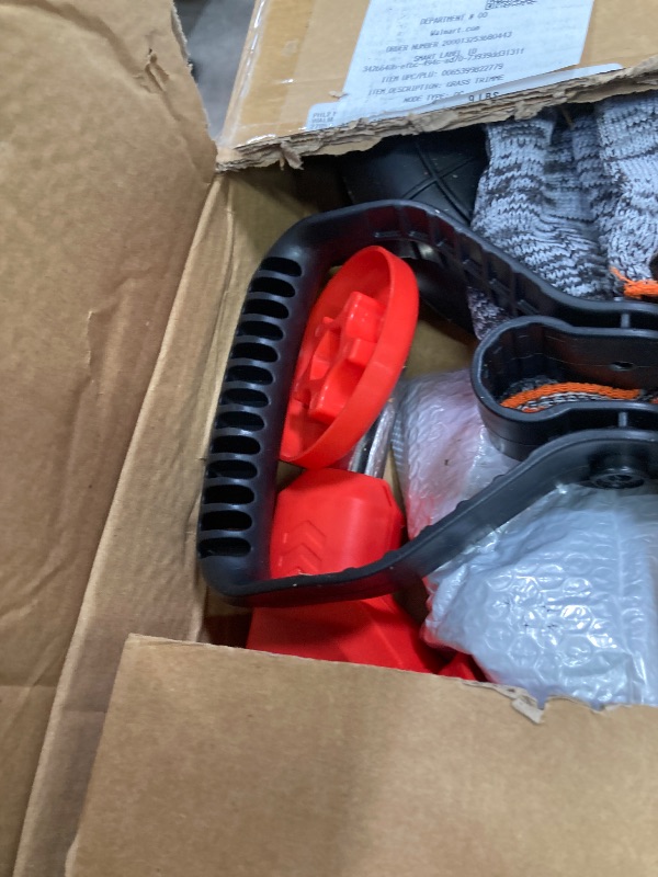 Photo 1 of 24V 650W Lawn Mover Electric Grass Trimmer Cordless, Weed Eater W/2 Batteries, Lawn Mower Cordless Pruning Cutter Weed Wacker Garden Trimming Tool
