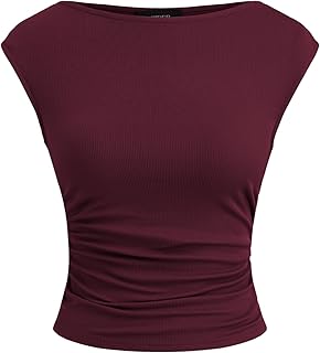 Photo 1 of  Crop Tops for Women Tank Tops Going Out Sleeveless Basic Yoga Tops Summer Sports Shirts (maroon) medium