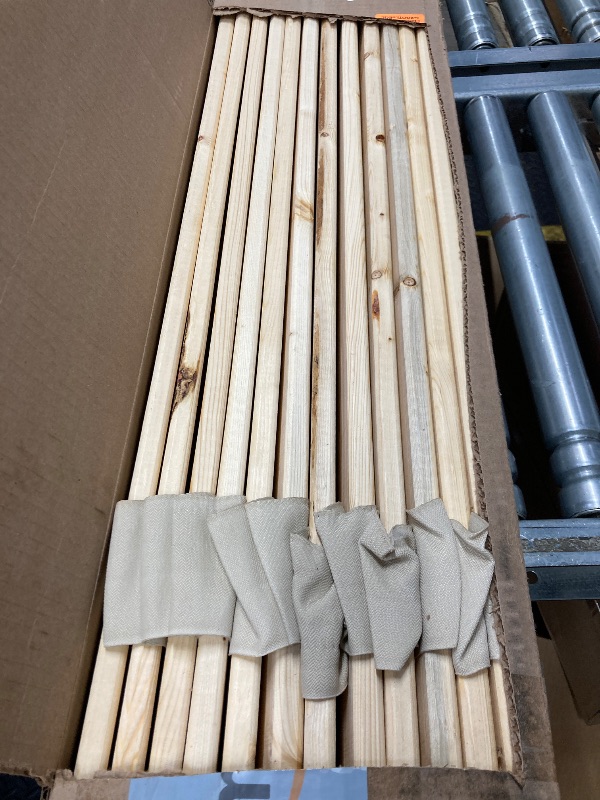 Photo 1 of 0.68-Inch Heavy Duty Horizontal Wooden Bunkie Board/Bed Slats, 78" x 60.5", Beige