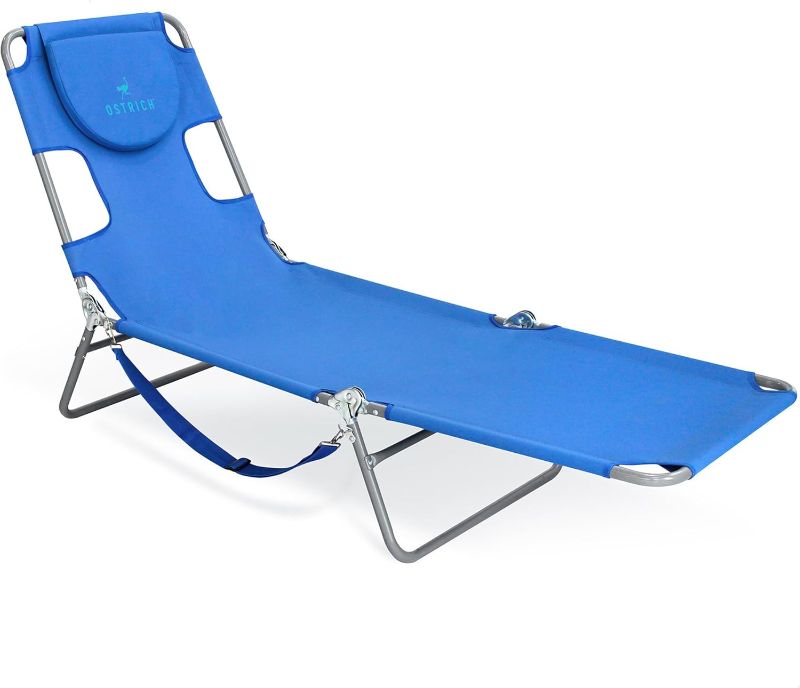 Photo 1 of #Wejoy Beach Lounge Chair Adjustable Folding Face Down Tanning Lawn Chair for Adult (Blue)
