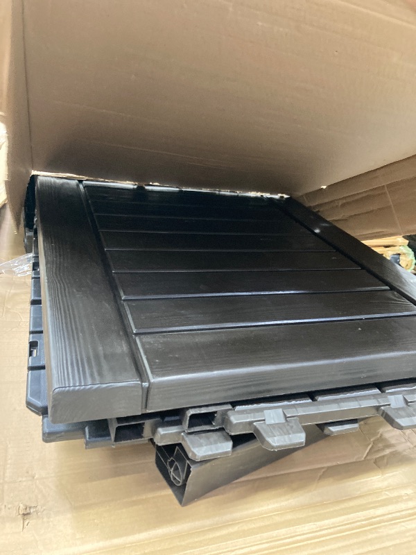 Photo 1 of **SOME PARTS ARE CRACKED ON EDGES**Keter Westwood 150 Gallon Plastic Outdoor Furniture Storage Deck Box, Espresso, Brown