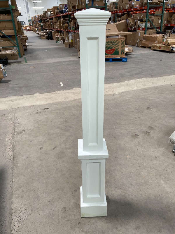 Photo 1 of ***(NO ARM -NO PLANTER BOX INCLUDED, SMALL DENTS ON TOP OF POST, ITEM DUSTY/DIRTY ON AREAS BOX RIPPED/TORN)***ORIGINAL STOCK PHOTO NOT AVAILABLE***
Mayne Newport Plus Mailbox Post with Standard Arm – Weather-Resistant, Durable Classic Design – Easy-to-Ins