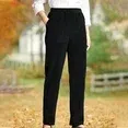 Photo 1 of  Solid Corduroy Pants for Women Elastic 
