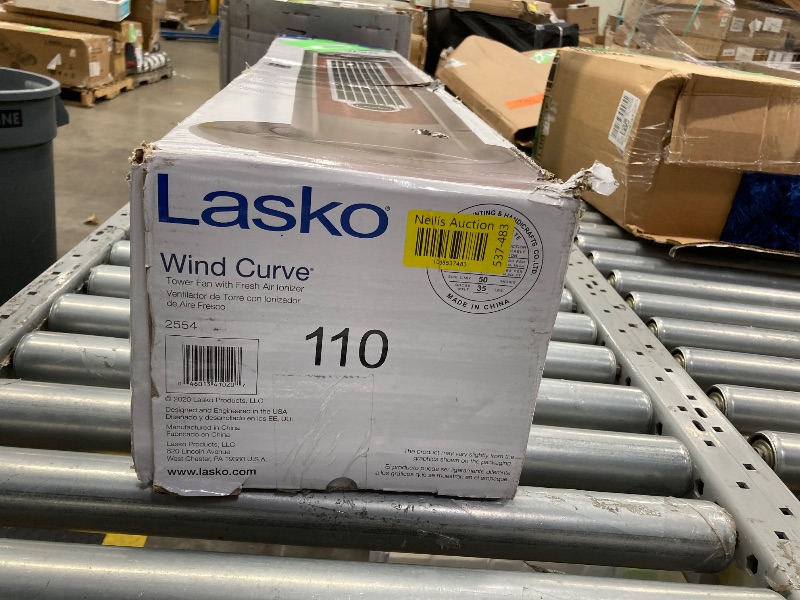 Photo 1 of **NEEDS CLEANING/NO REMOTE**Lasko Wind Curve 42" 3-Speed Oscillating Ionizer Remote Controlled Tower, Gray/Brown, 2554