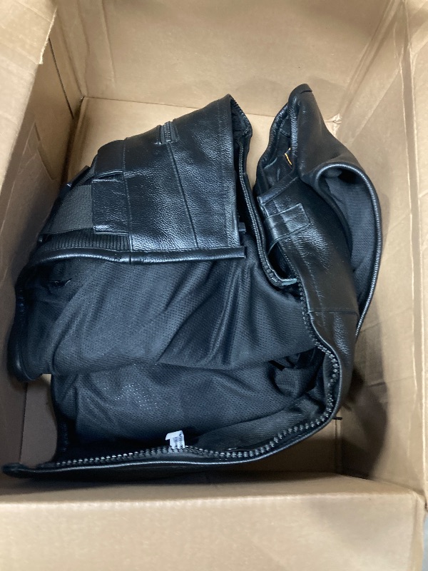 Photo 1 of ***SIDE STRAP RIPPED/MENDING/REPAIR NEEDED***
Milwaukee Leather MLM3500 Men's Swat Style Rider Leather Vest w/Single Panel Back for Club Patches - Small