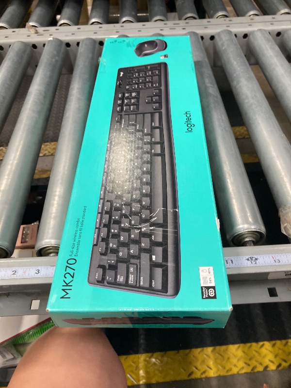 Photo 1 of **MISSING SCAN CHIP**Logitech MK270 Wireless Keyboard and Mouse Combo for Windows, 2.4 GHz, 8 Multimedia Keys, PC, Laptop, Wireless Keyboard Compact Mouse Combo - Black