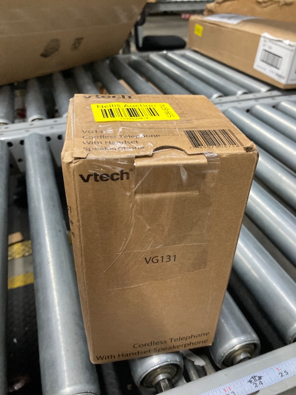 Photo 1 of [New] VTech VG131 DECT 6.0 Cordless Phone - Bluetooth Connection, Blue-White Display, Big Buttons, Full Duplex Speakerphone, Caller ID,Easy Wall Mount, 1000ft Range (White/Grey)