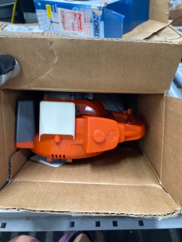 Photo 1 of Husqvarna 125B Toy Leaf Blower, Light-Up Engine Makes Noise and Blows Out Real Air, Toddler Toys for Ages 3 and Up, Plastic, Orange/Gray, 589746402