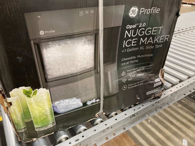 Photo 1 of ***SHOWS ERROR CODE*** GE Profile Opal 2.0 XL with 1 Gallon Tank, Chewable Crunchable Countertop Nugget Ice Maker, Scoop included, 38 lbs in 24 hours, Pellet Ice Machine with WiFi & Smart Connected, Stainless Steel