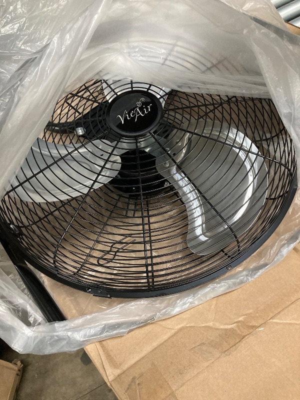 Photo 1 of 20" Black High Velocity Wall Mount Fan with Pivoting Head - 3 Speeds, Ideal Wall Mount Fan or Floor Fans for Home, Garage, Attic, 2264QM