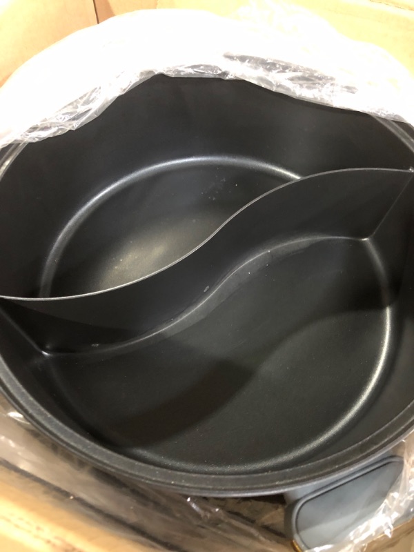 Photo 1 of (used)(incomplete)(see images) Dezin Hot Pot Electric with Divider, 6L Double-Flavor Shabu Shabu Pot, Dual Sided Removable Non-Stick Hotpot Pot Electric