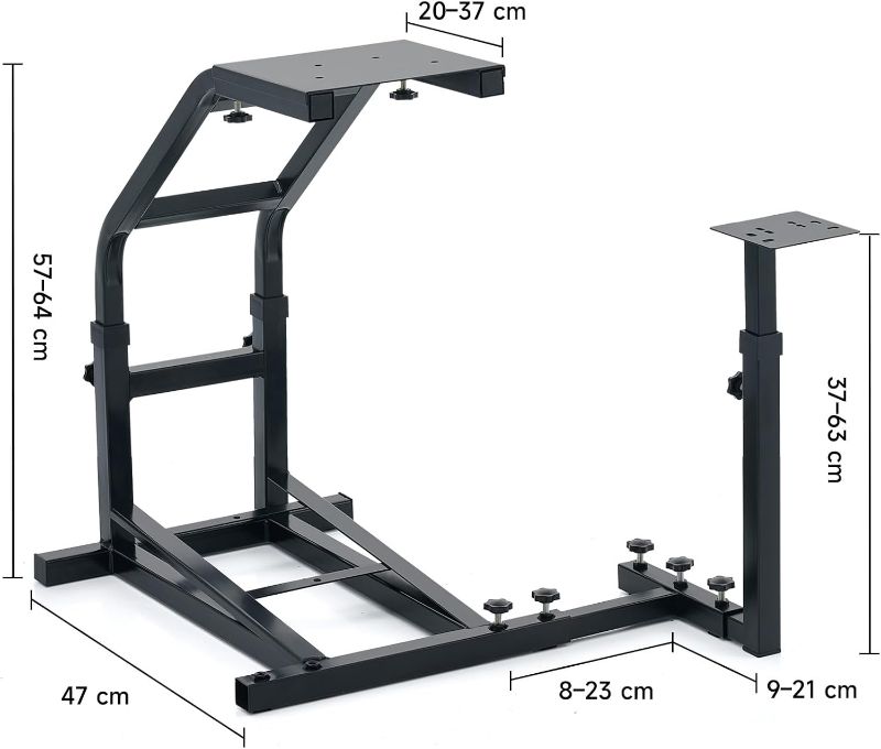 Photo 1 of (PARTIAL SET) (UNTESTED) CO-Z Racing Wheel Stand X Frame, Steering Wheel Stand with LED Light Strip Fit for PXN/Thrustmaster/Logitech G27 G920 T300RS, Foldable PC Game Race Bracket Simulator cockpit Without Steering Wheel, Pedal & Handbrake