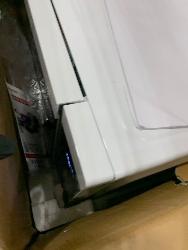 Photo 1 of (BROKEN DOOR) (PARTS) SHARP SMC1161KW Countertop Microwave Oven with Removable 12.4" Carousel Turntable, 1.1 Cubic Feet, 1000 Watt CuFt, White