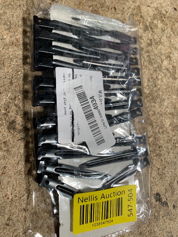 Photo 1 of 24 Packs Duck Bill Clips, Bantoye 2.75 Inches Rustproof Metal Alligator Curl Clips with Holes for Hair Styling, Hair Coloring, Black
