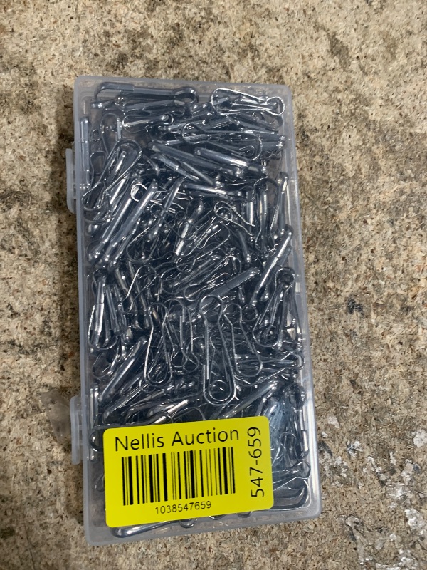 Photo 1 of 150pcs Stainless Steel Spring Clips Lanyard Snap Hooks for Name Tag Badges Key Ring Keychain Zipper DIY Crafts, 1 Inch?25mm Detachable for Wallets Lanyard ID Cards Pet Tags Shower Curtains