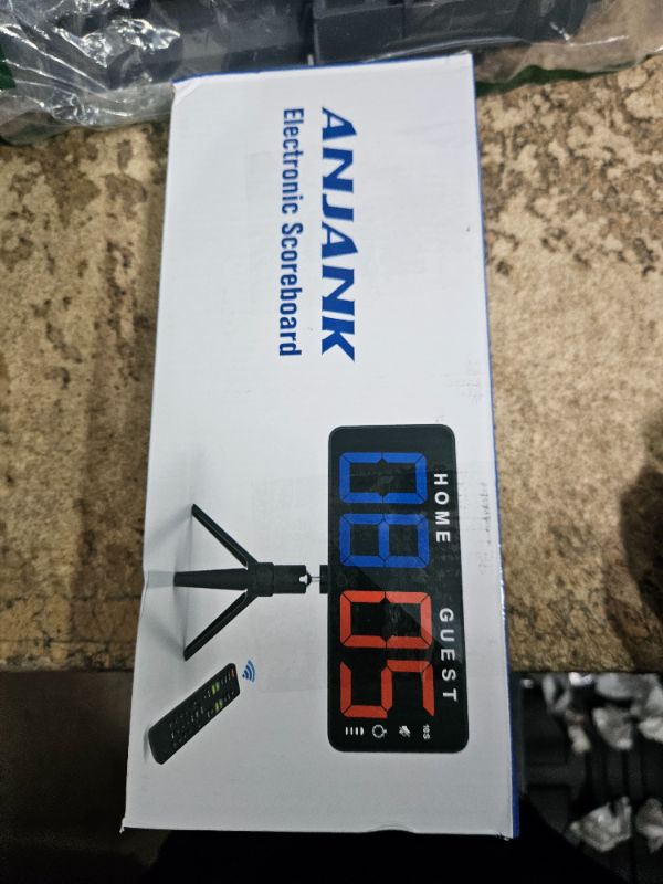 Photo 1 of ANJANK 11’’ Large Digital LED Scoreboard Electronic Score Keeper Clock, Countdown/up, with Powerful Battery, 4 Mounting Options, for Corn Hole/Ping Pong/Table Tennis Sports, Indoor & Outdoor Games