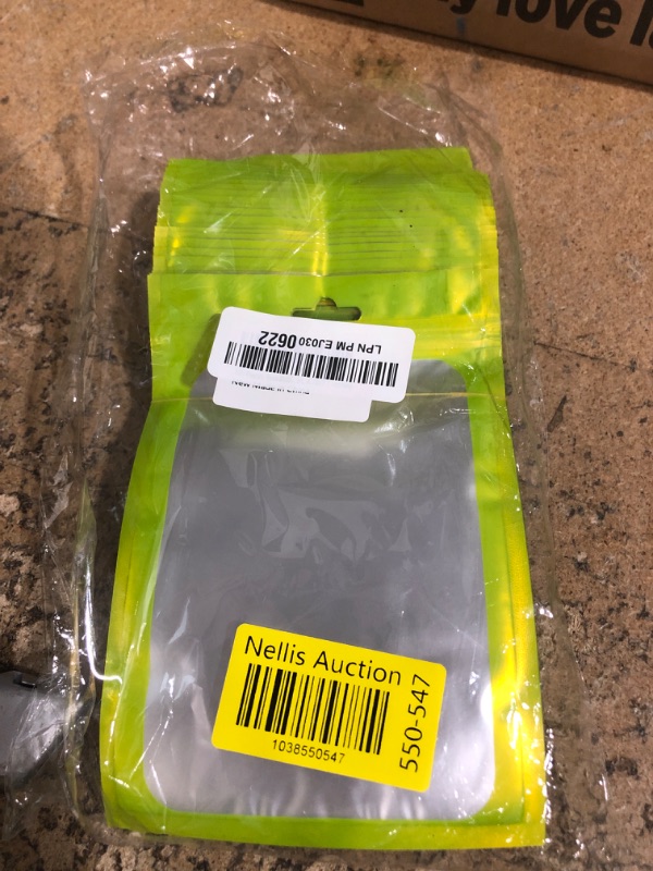 Photo 1 of 100 Pieces Resealable Mylar Bags with Zipper and Clear Window Smell Proof Packaging Bags Foil Pouch Zipper Bag for Food Self Sealing Storage Supplies (Green, 4.72x7.1 inches)