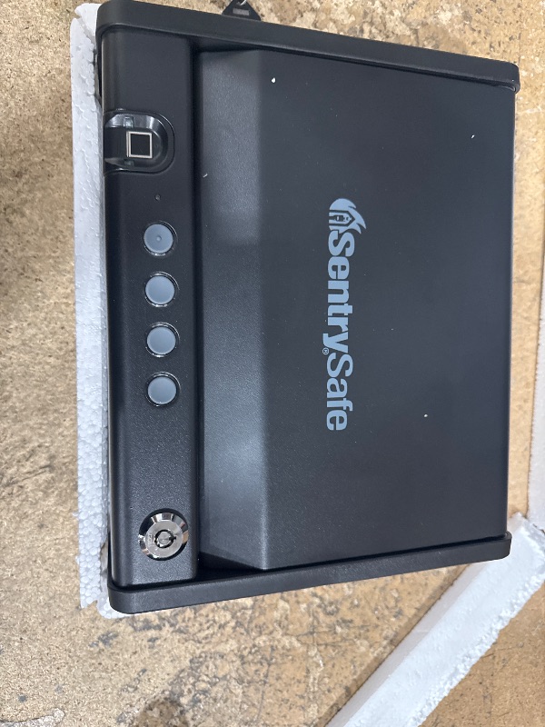 Photo 1 of *SEE NOTES***SentrySafe Biometric Gun Safe for Handgun or Pistol, Fingerprint Safe with Interior Light, 1 Handgun Capacity, Firearm Storage with Bolt Down Kit, QAP1BLX