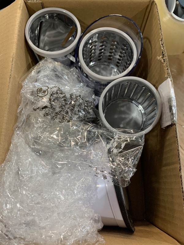 Photo 1 of (missing crank) Geedel Rotary Cheese Grater, Kitchen Mandoline Vegetable Slicer with 3 Interchangeable Blades, Easy to Clean Rotary Grater Slicer