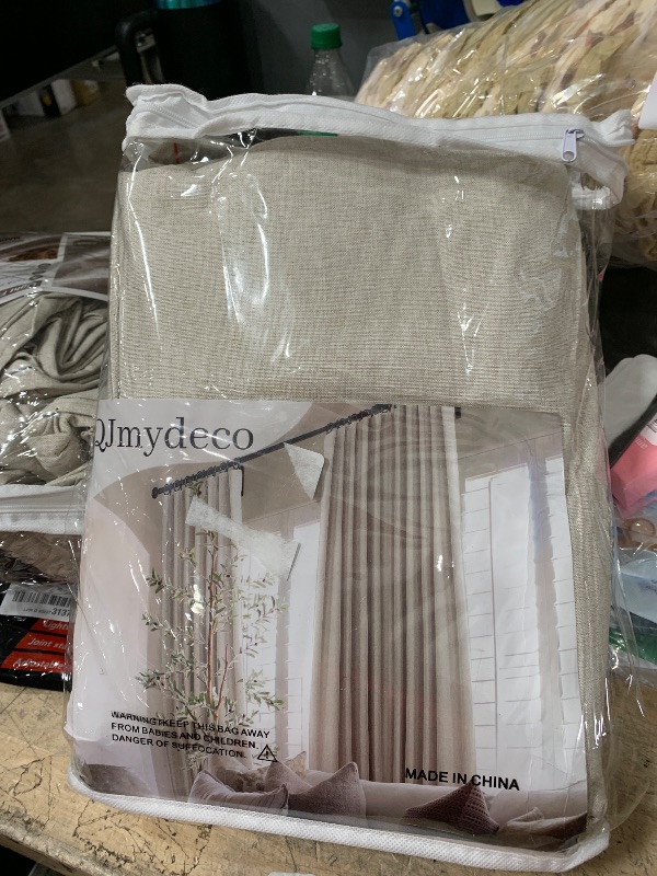 Photo 1 of 100% Blackout Elegant Curtains 95 Inch 2 Panel Set for Living Room/Sunroom Thermal Insulated Custom Curtains for Windows Boho Farmhouse Drapes Office(Ivory Cream/Off White)Hook Belt Pleated/Back Tab