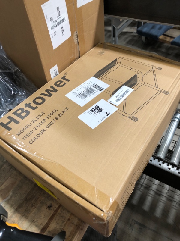 Photo 1 of HBTower 2 Step Stool, Stepping Stools for Adults Kids with Non-Slip Rubber Feet, Heavy Duty Step Stools for Bedroom Kitchen Bathroom, Bed Steps for High Beds