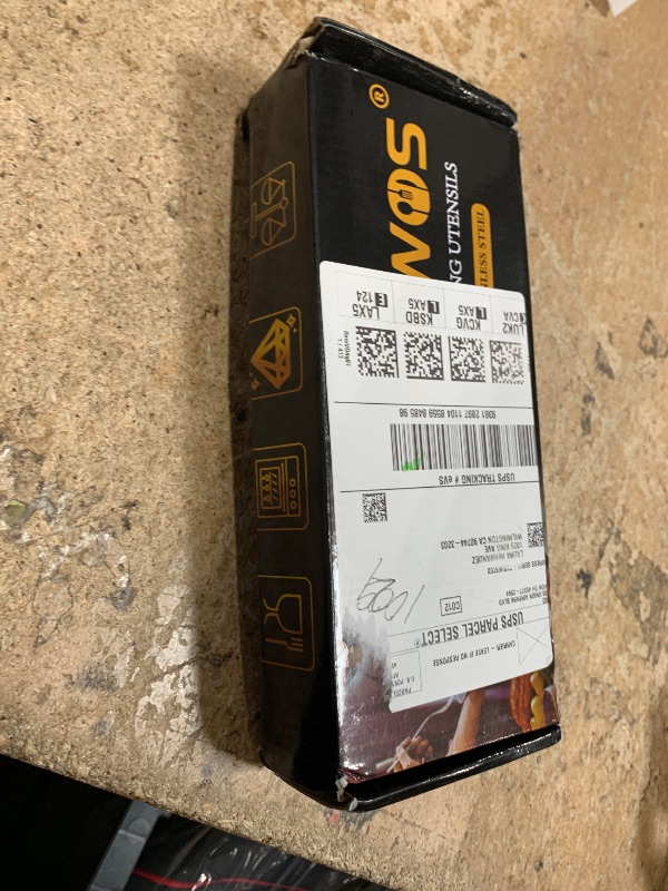 Photo 1 of (SLIGHT RUSTY) BEWOS 10-Piece Large Serving Set - Spoons, Slotted Spoons, Tongs, Forks, Cake Server, Butter Knife - Stainless Steel Utensils for Parties, Dishwasher Safe