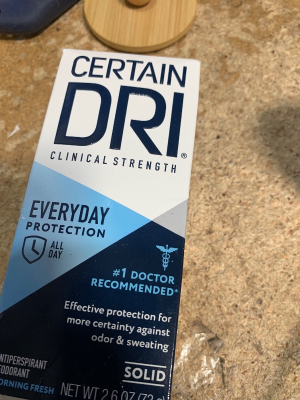 Photo 1 of Certain Dri Everyday Strength Clinical Solid Antiperspirant, Hyperhidrosis Treatment for Men & Women, Long-Lasting 72hr Protection, Effective Sweat Control, Travel Friendly, Fresh Scent, 2.6oz