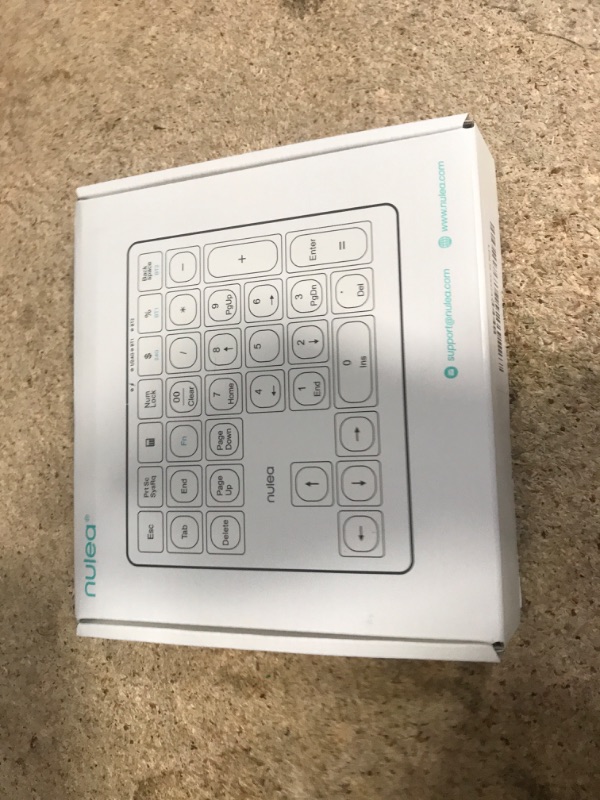 Photo 1 of Nulea Wireless Number Pad Bluetooth 5.0 & 2.4G Portable Numeric Keyboard, USB-C Rechargeable, 34-Keys Bluetooth Keyboard for Data Entry, Compatible for Laptop, Mac, iMac, Tablet, PC Desktop