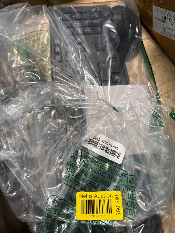 Photo 1 of Wireless Keyboard and Mouse Combo for Windows, 2.4G Full-Sized External Cordless Computer Keyboard Mouse Combo for Laptop PC Desktop Chrome Mac, Number Pad 1600 DPI Silent Mouse USB Receiver (Black)