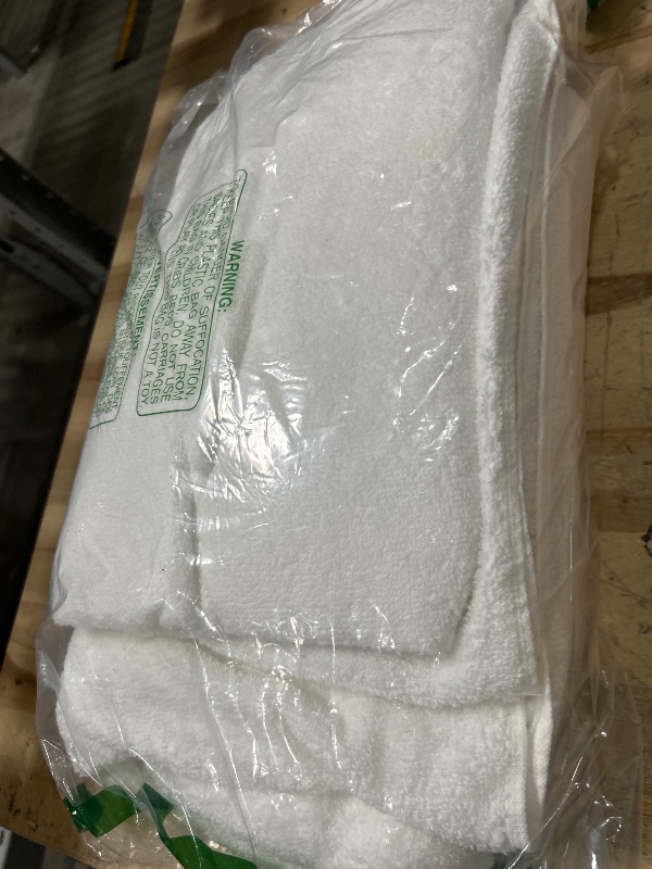 Photo 1 of Amazon Basics 2 Piece Quick-Dry Oversize Bath Towel, 100% Cotton, White, 62" x 30"