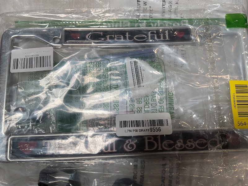 Photo 1 of Personalized Car License Plate Frame for US Standard -GRATEFUL THANKFUL & BLESSED