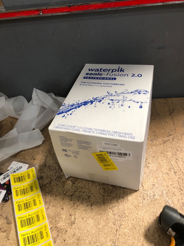 Photo 1 of (Used)(missing pieces) Waterpik Sonic-Fusion 2.0 Professional Flossing Electric Toothbrush with Water Flosser Combo In One, White SF-04, Packaging May Vary