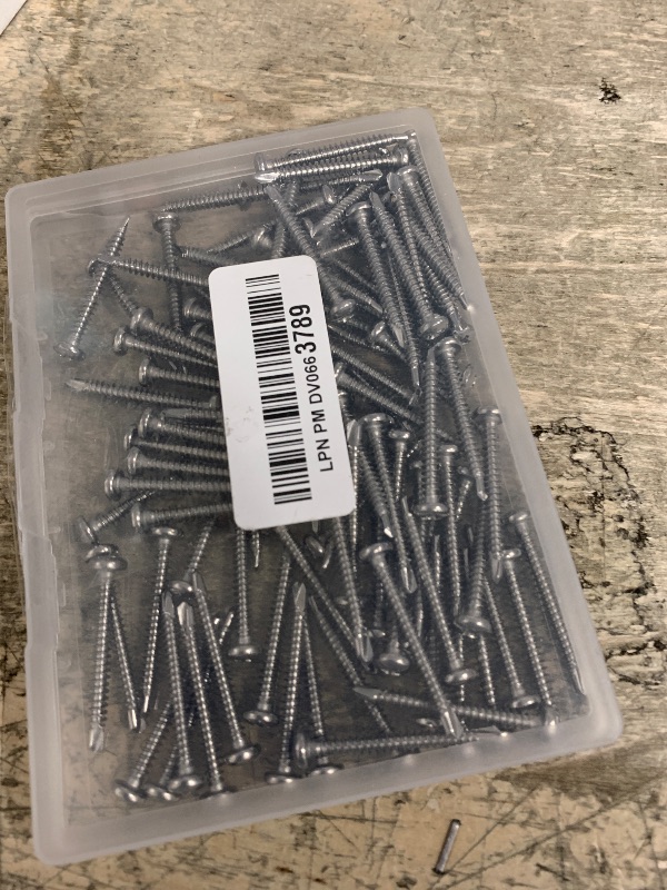 Photo 1 of #8 x 1-1/2" (100 Pack) Stainless Steel Pan Head Self Tapping Screws Phillips Head Self Drilling Screws Sheet Metal Screws, 410 Stainless Steel