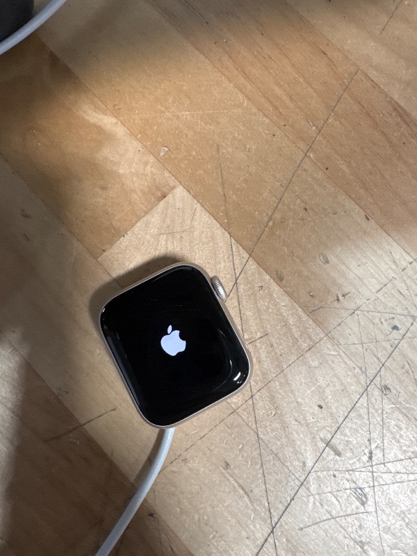Photo 1 of *UNABLE TO FULLY TEST**Apple Watch SE (2nd Gen) [GPS 40mm] Smartwatch with Starlight Aluminum Case with Starlight Sport Band S/M. Fitness and Sleep Trackers, Crash Detection, Heart Rate Monitor, Retina Display