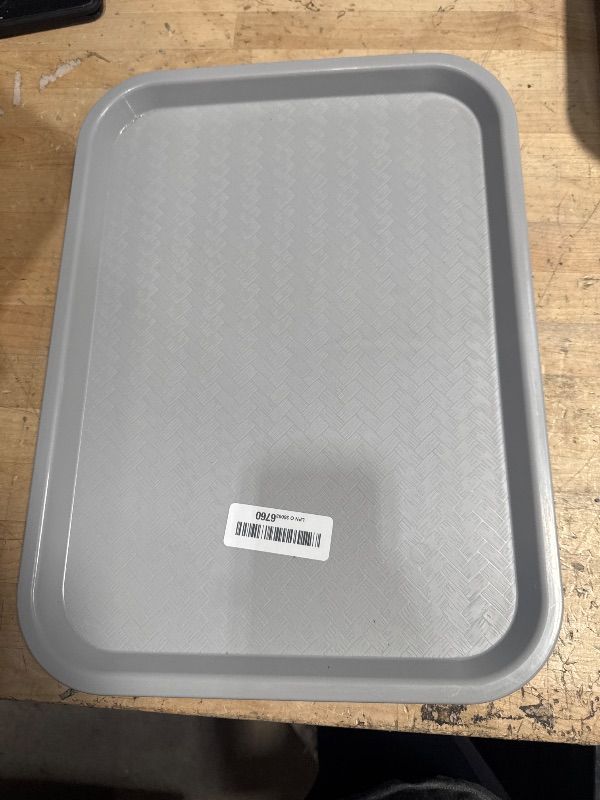 Photo 1 of *BENT**Carlisle FoodService Products CT121623 Café Standard Cafeteria / Fast Food Tray, 12" x 16", Gray