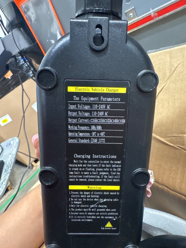 Photo 1 of *UNABLE TO TEST** SubSun Universal Portable Level 2 EV Charger 50Amp 240V Electric Car Charger for All North American EVs Includes J1772 and Tesla, 25FT EV Charging Cable with NEMA 14-50 Plug (with Tesla Adapter)