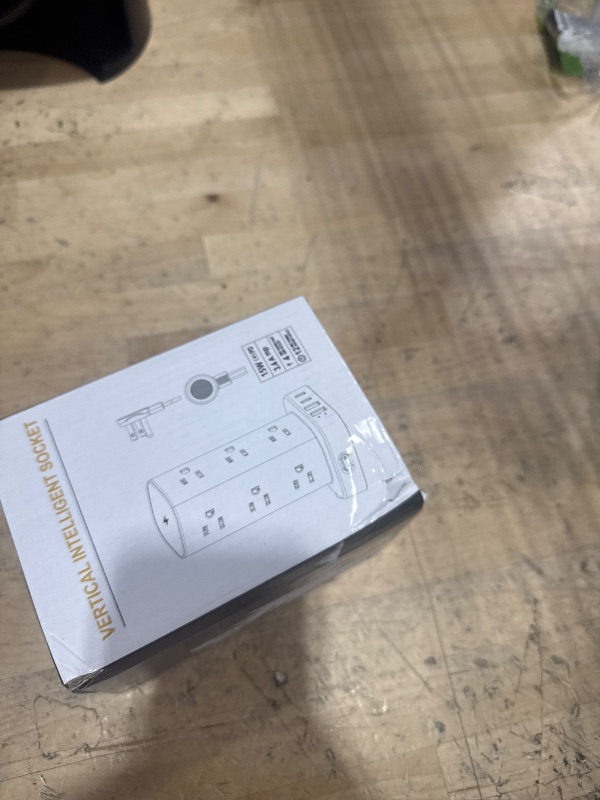 Photo 1 of Power Strip Tower with Wireless Charger, Flat Plug Surge Protector Tower with 6FT Extension Cord, 12 AC Multiple Outlets, 4 USB (2 USB C),15W Wireless Charging Power Tower for Home Office Dorm, White