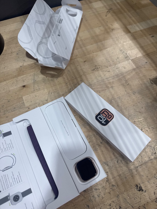 Photo 1 of *UNABLE TO FULLY TEST** Apple Watch Series 10 [GPS 46mm case] Smartwatch with Rose Gold Aluminium Case with Plum Sport Loop. Fitness Tracker, ECG App, Always-On Retina Display, Carbon Neutral
